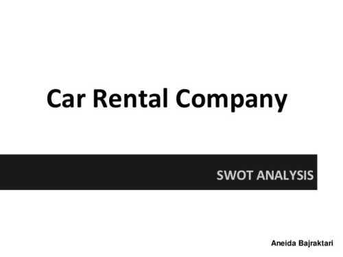 تحليل SWOT لخطة أعمال تأجير السيارات