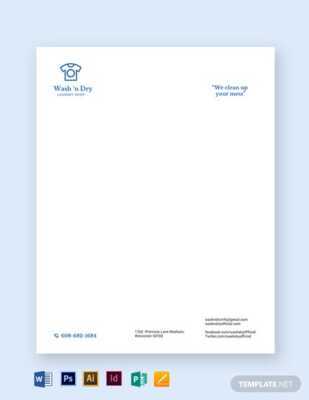 Cleaning company contract letterhead template