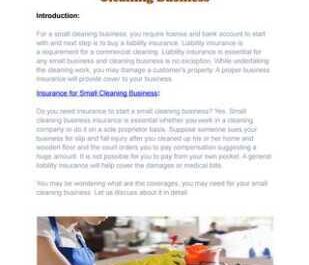 Get an insurance policy for your cleaning business
