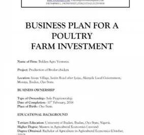 Poultry Farm Business Plan