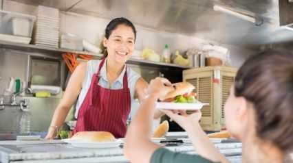 Prepare food for a truck for sanitary inspections