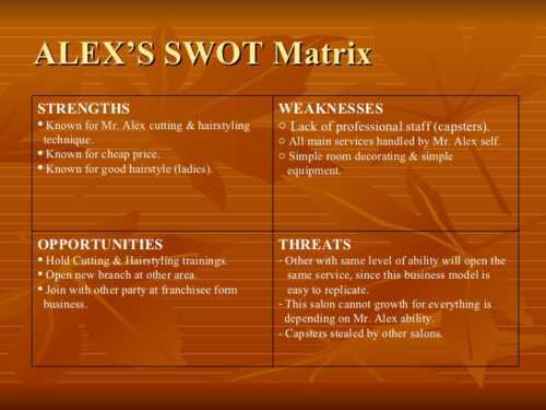 SWOT analysis of the hairdresser