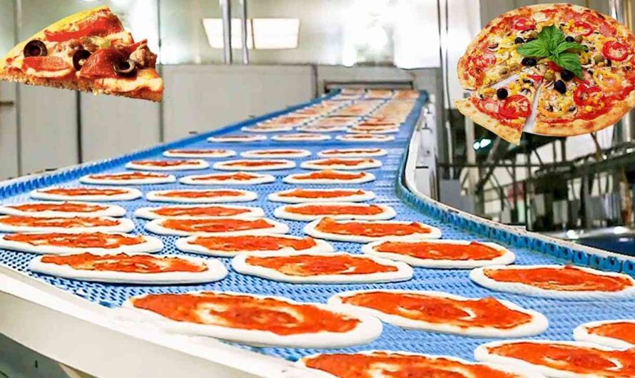 How Pizza is Made – Automatic Frozen Pizza Production Line in Factory |  food factory