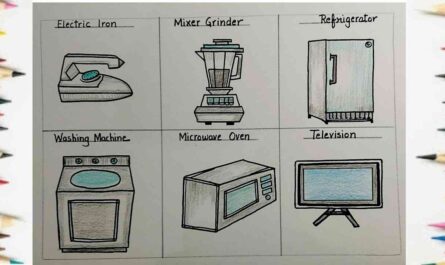 How to Draw Electrical Appliances Easy for a School Project l Drawing Electrical Appliances Step by Step