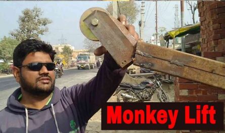 How to Make a Monkey Lifting Crane - Construction Material Lifting Machine for Building Construction