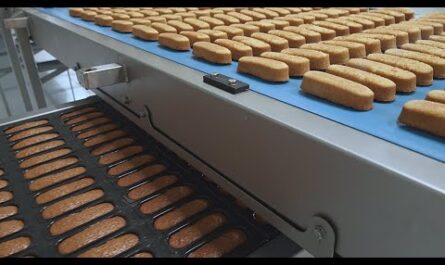 How to make cakes with filling.  Automated line for the production of cakes.