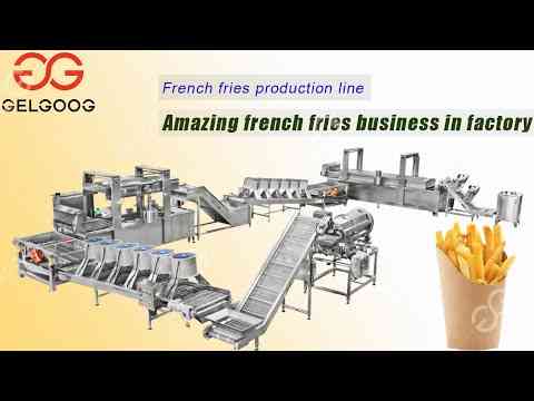 Starting up an amazing french fries production line in a factory