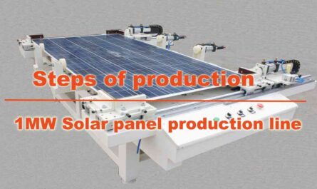 The solar panel production stages use a 1MW solar panel production line with minimal investment.