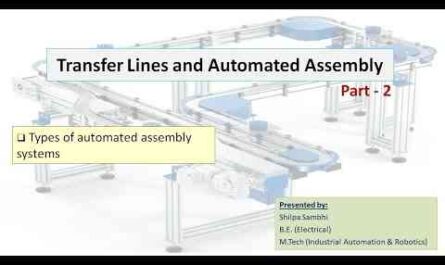 Transport lines and automated assembly: Types of automated assembly systems