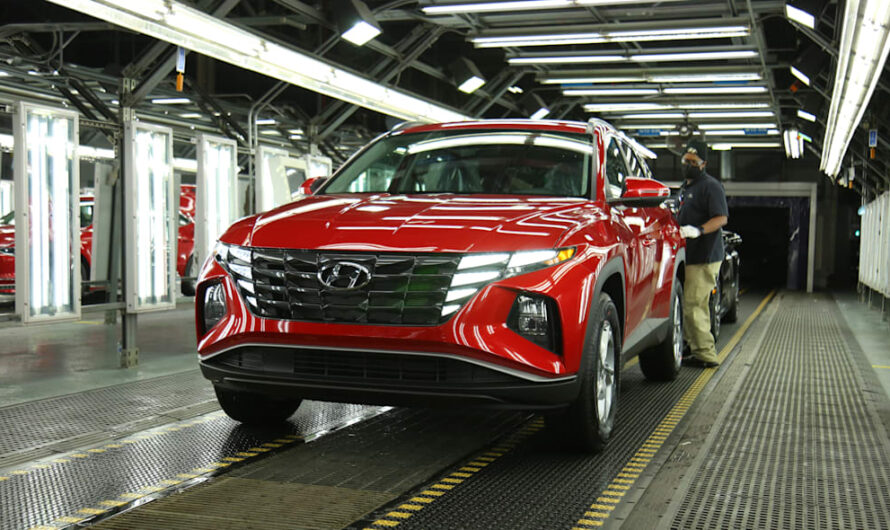 2022 Hyundai Tucson PRODUCTION LINE is the first Tucson production in the USA.