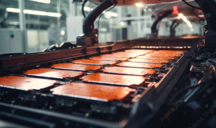Busy Battery Production Line