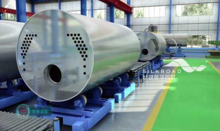 China's first robotic boiler production line