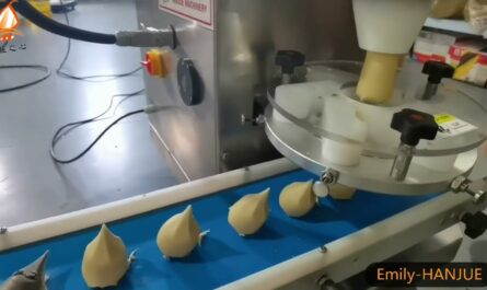 HANJUE Pie Production Line Filled Pie Making Machine Dough Pressing + Filling + Slicing + Shaping