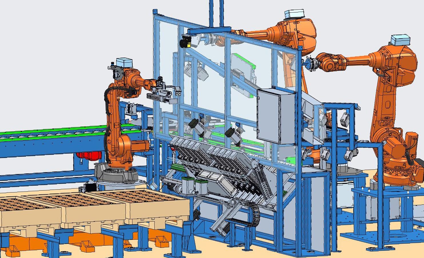 Moderni automaattinen tuotantolinja täysi prosessi.  Uskomattomat tehdaskoneiden valmistusmenetelmät