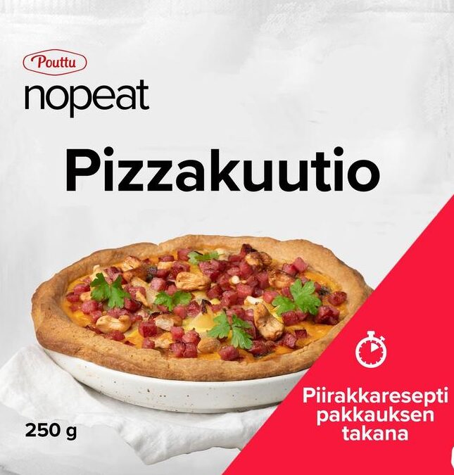 Nopea pizzatuotantolinja pakaste-, paisto- ja syötäväpizzalle