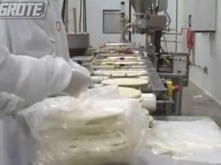 Hogyan készül a pizza - Automatikus fagyasztott pizza gyártósor a gyárban |  Élelmiszergyár