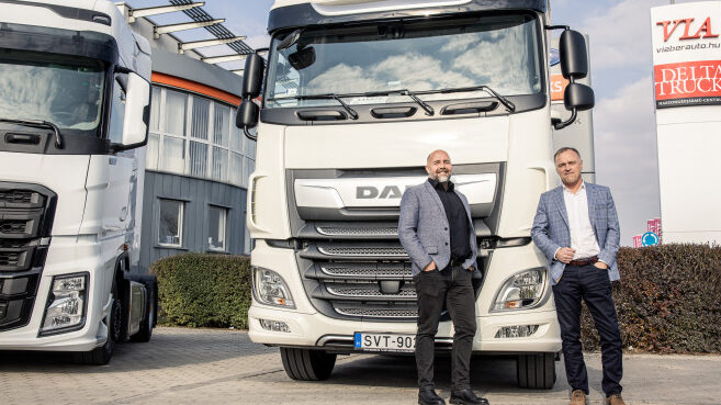 Új teherautók vásárlása használt teherautókkal szemben a szállító cég számára -