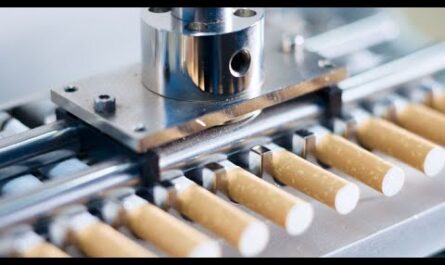 תהליך ייצור טבק במפעל מעולה.  קו ייצור סיגריות מדהים טכנולוגיה מודרנית