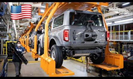 מפעל מכוניות 2022 - קו ייצור FORD BRONCO 4x4 - מפעל חדש להרכבה ברונקו בארה"ב (איך הוא עשוי)